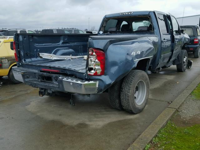 1GC4K1C87BF114256 - 2011 CHEVROLET SILVERADO TEAL photo 4