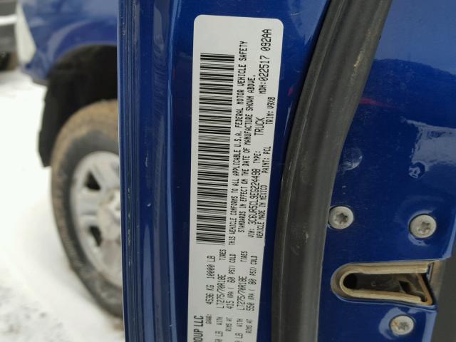 3C6UR5CL9EG224498 - 2014 RAM 2500 ST BLUE photo 10