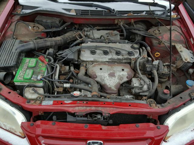 1HGCG324X1A010283 - 2001 HONDA ACCORD LX RED photo 7