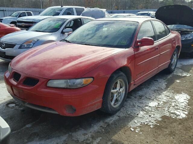 1G2WP52KX2F121107 - 2002 PONTIAC GRAND PRIX RED photo 2