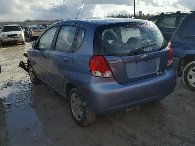 KL1TD66668B092531 - 2008 CHEVROLET AVEO BASE Mavi fotoğraf 3