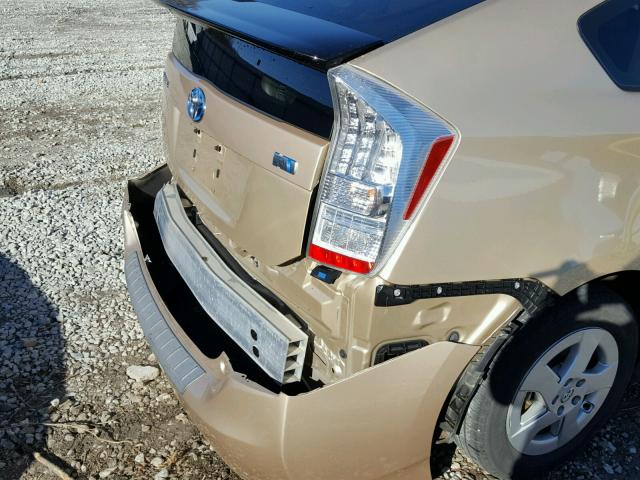 JTDKN3DU7A0041204 - 2010 TOYOTA PRIUS GOLD photo 9