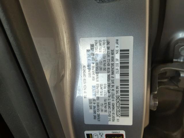 JM3TB2CA8C0343349 - 2012 MAZDA CX-9 SILVER photo 10