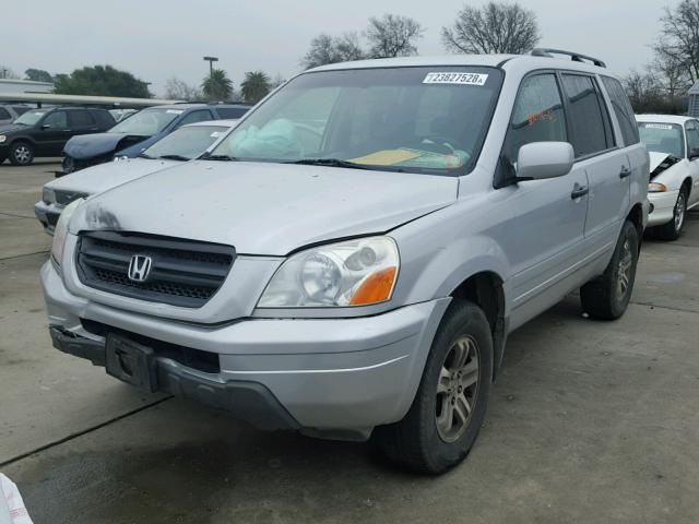 2HKYF18553H590324 - 2003 HONDA PILOT EXL SILVER photo 2