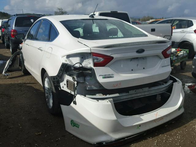 3FA6P0SU0ER256920 - 2014 FORD FUSION TIT WHITE photo 3