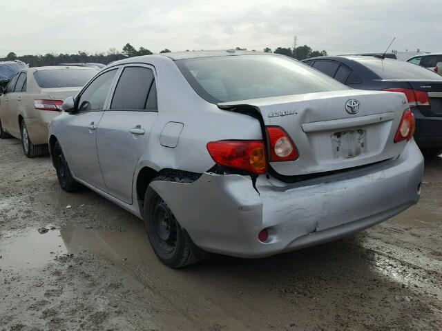 1NXBU40E49Z125164 - 2009 TOYOTA COROLLA BA SILVER photo 3