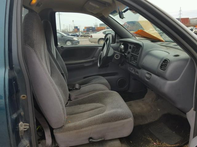 1B7FL26Y7WS615149 - 1998 DODGE DAKOTA GREEN photo 5