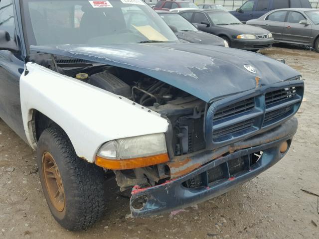 1B7FL26Y7WS615149 - 1998 DODGE DAKOTA GREEN photo 9