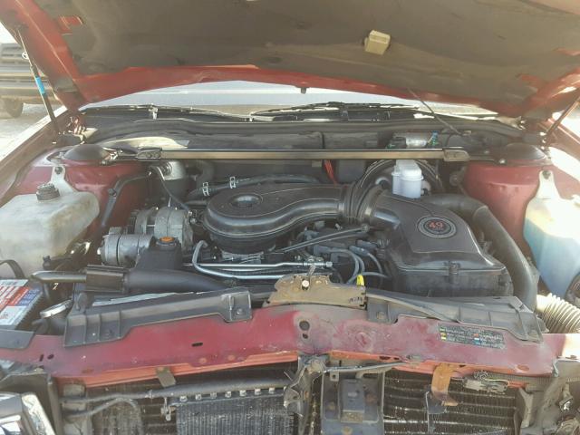 1G6CD53B0M4291600 - 1991 CADILLAC DEVILLE RED photo 7