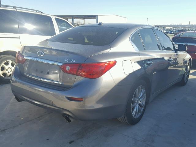 JN1BV7APXFM333891 - 2015 INFINITI Q50 BASE GRAY photo 4