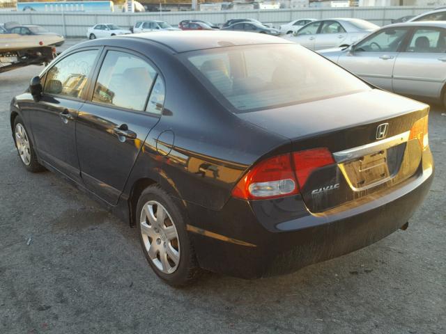 2HGFA1E56BH502450 - 2011 HONDA CIVIC LX BLACK photo 3