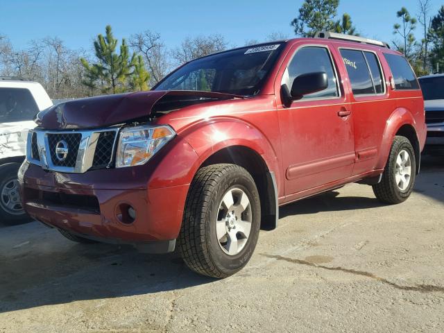 5N1AR18U66C642698 - 2006 NISSAN PATHFINDER BURGUNDY photo 2