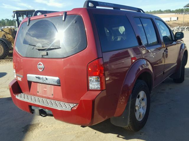 5N1AR18U66C642698 - 2006 NISSAN PATHFINDER BURGUNDY photo 4