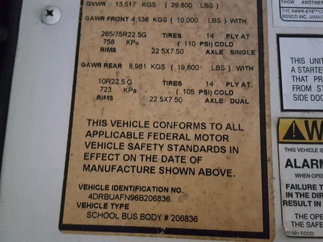 4DRBUAFN96B206836 - 2006 IC CORPORATION 3000 黄色 照片 10