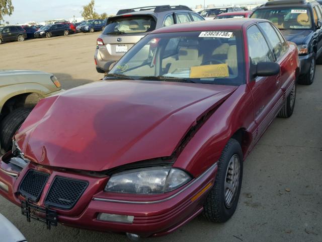 1G2NE5532RC765007 - 1994 PONTIAC GRAND AM S RED photo 2