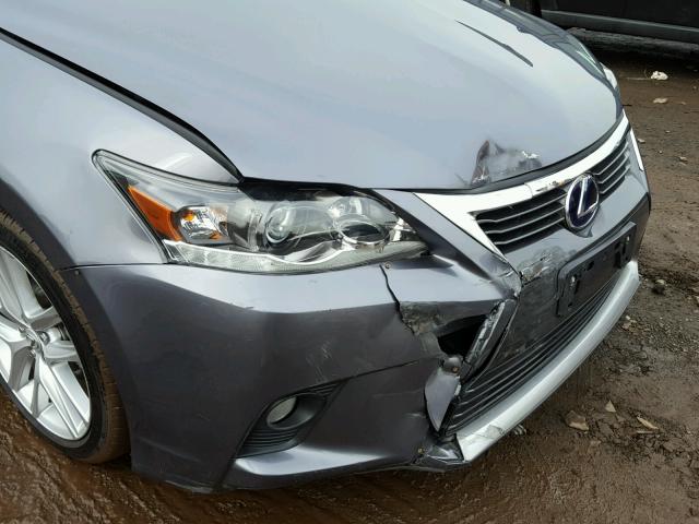 JTHKD5BH8E2186541 - 2014 LEXUS CT 200 GRAY photo 9