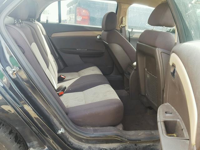 1G1ZG57BX9F165600 - 2009 CHEVROLET MALIBU LS შავი ფოტო 6