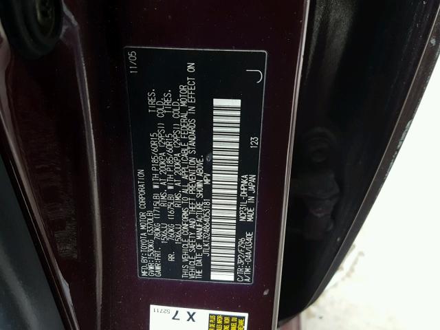 JTLKT324864053181 - 2006 TOYOTA SCION XB 勃艮第红 照片 10