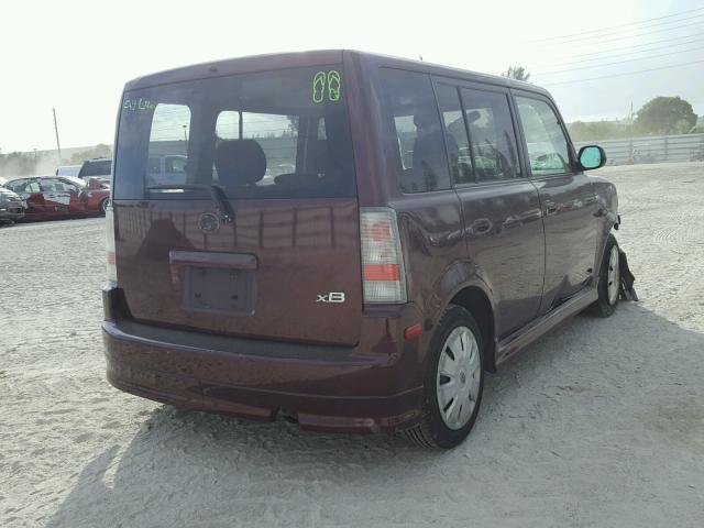 JTLKT324864053181 - 2006 TOYOTA SCION XB 勃艮第红 照片 4