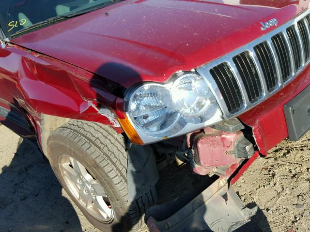 1J4GS48K55C626648 - 2005 JEEP GRAND CHER RED photo 10