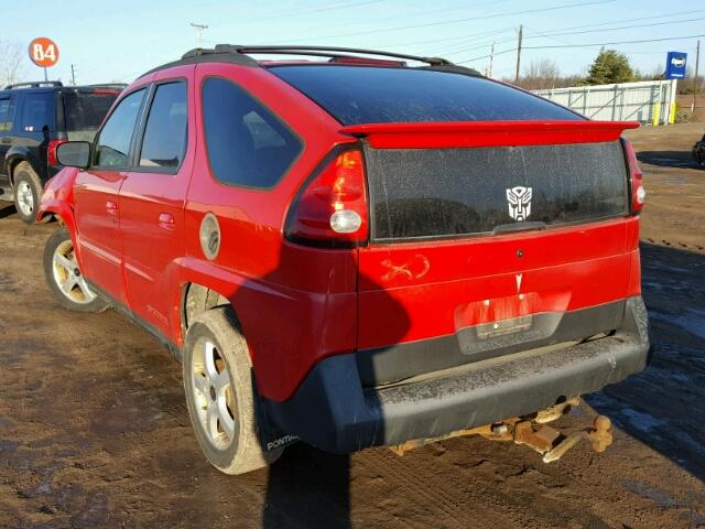 3G7DA03E64S524837 - 2004 PONTIAC AZTEK RED photo 3