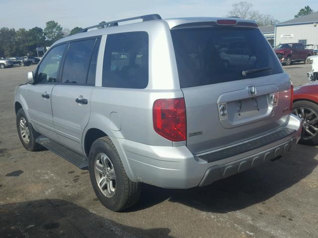 2HKYF18563H513672 - 2003 HONDA PILOT EXL SILVER photo 3