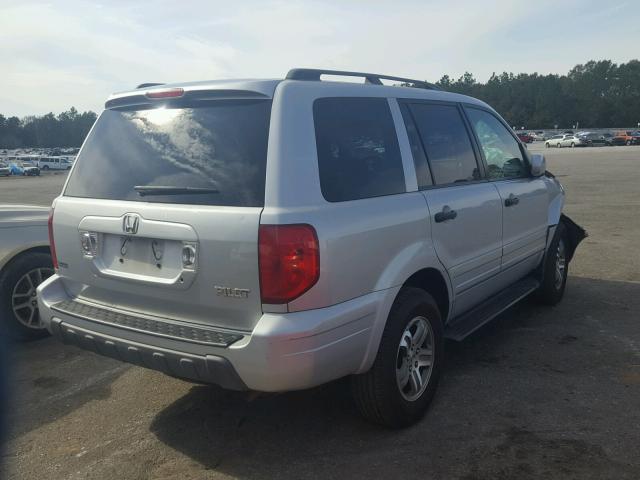 2HKYF18563H513672 - 2003 HONDA PILOT EXL SILVER photo 4