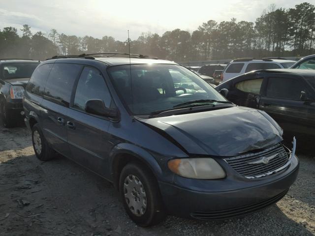 2C4GP44372R513440 - 2002 CHRYSLER TOWN & COU BLUE photo 1