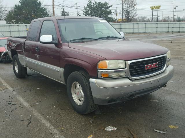 2GTEK19T321355464 - 2002 GMC NEW SIERRA BURGUNDY photo 1