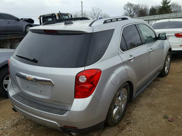 2GNFLHE30F6350190 - 2015 CHEVROLET EQUINOX LT SILVER photo 4