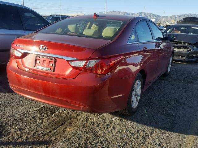 5NPEB4AC6DH680950 - 2013 HYUNDAI SONATA GLS BURGUNDY photo 4