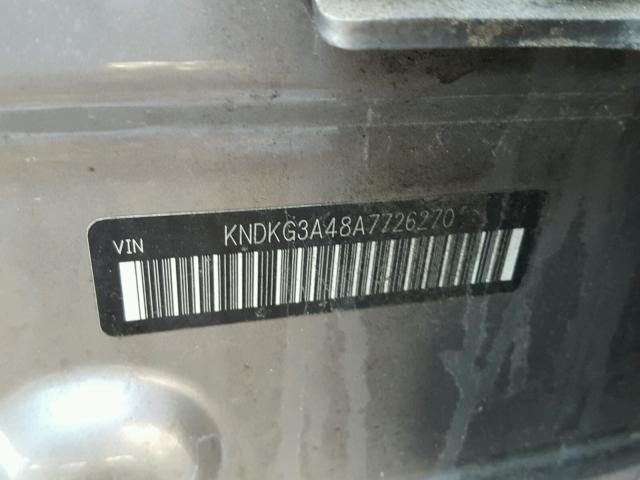 KNDKG3A48A7726270 - 2010 KIA SPORTAGE L CHARCOAL photo 10