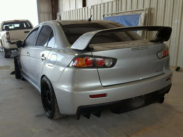 JA3AW86VX8U048533 - 2008 MITSUBISHI LANCER EVO SILVER photo 3