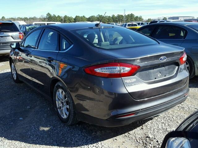 3FA6P0G71GR397758 - 2016 FORD FUSION S GRAY photo 3