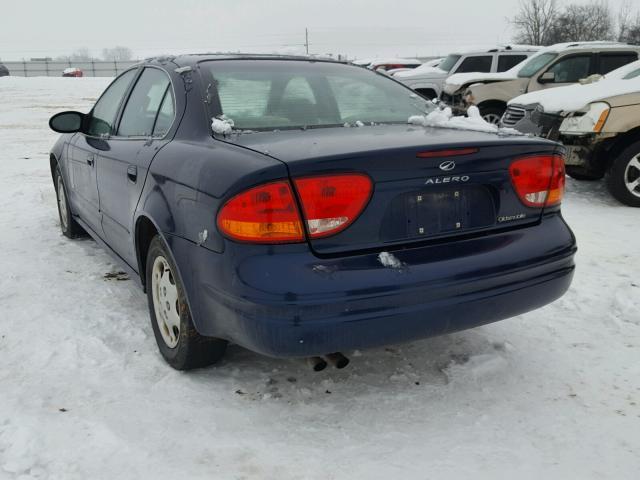 1G3NK52T81C231443 - 2001 OLDSMOBILE ALERO GX BLUE photo 3