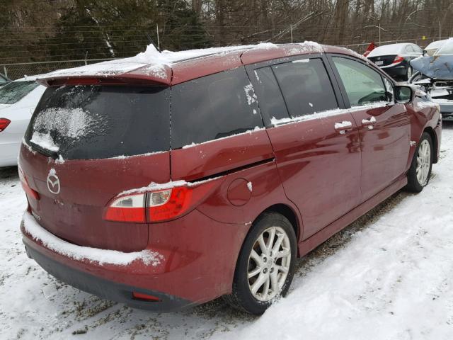 JM1CW2DL7C0143818 - 2012 MAZDA 5 RED photo 4