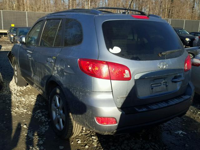 5NMSH13E39H245306 - 2009 HYUNDAI SANTA FE S BLUE photo 3