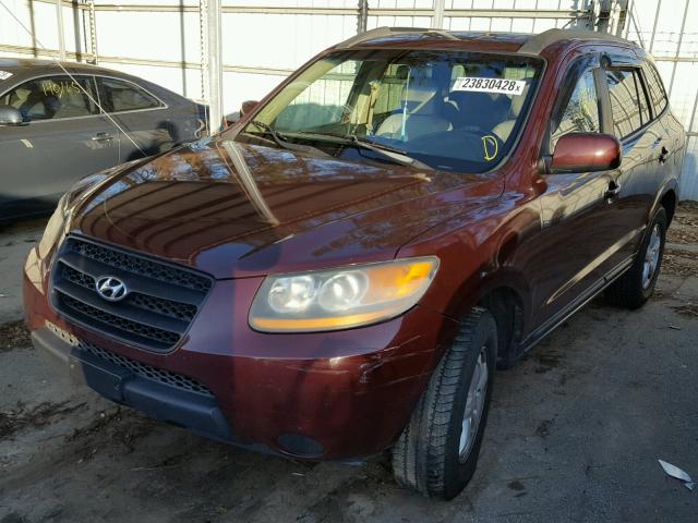 5NMSG13D28H178612 - 2008 HYUNDAI SANTA FE G MAROON photo 2