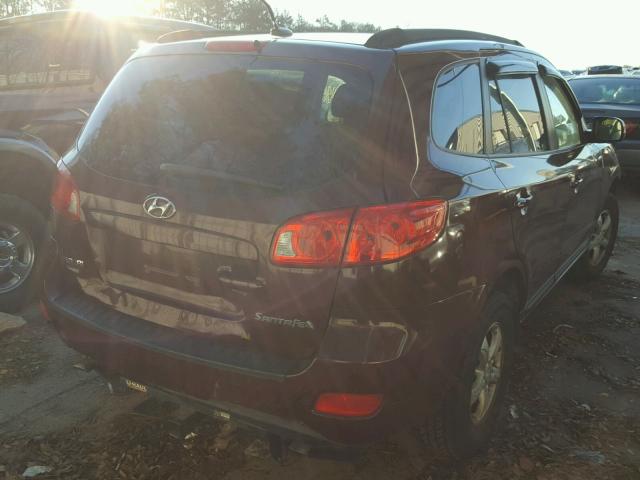 5NMSG13D28H178612 - 2008 HYUNDAI SANTA FE G MAROON photo 4