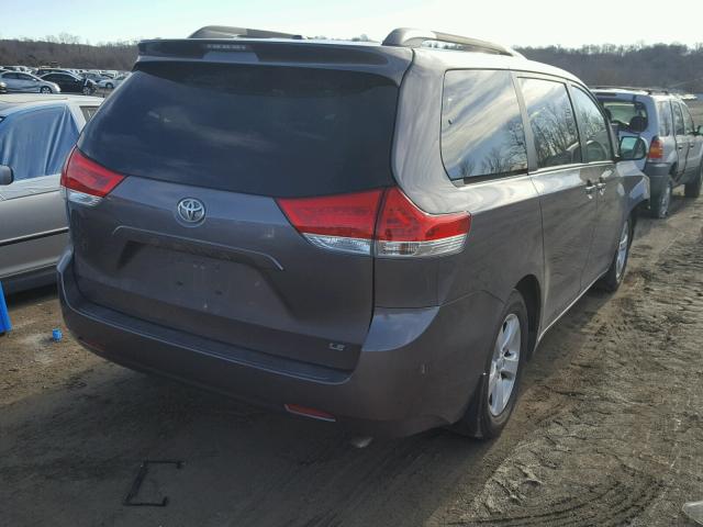 5TDKK3DC3BS053770 - 2011 TOYOTA SIENNA LE SILVER photo 4