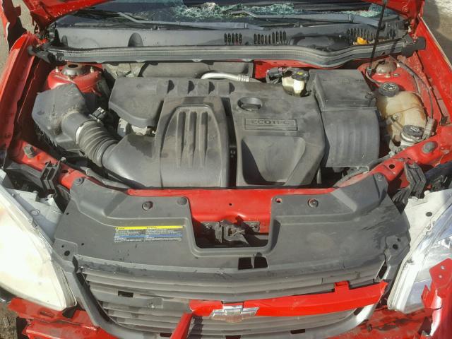 1G1AL15F977149130 - 2007 CHEVROLET COBALT LT RED photo 7