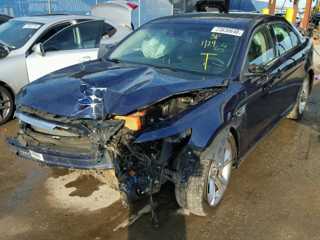 1FAHP2KT2BG103762 - 2011 FORD TAURUS SHO BLUE photo 2