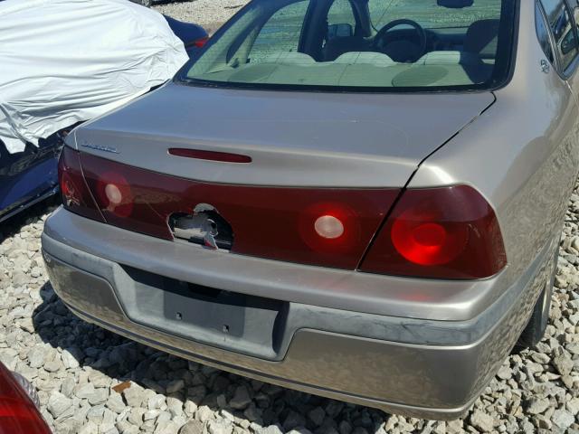 2G1WF52E319153700 - 2001 CHEVROLET IMPALA TAN photo 9