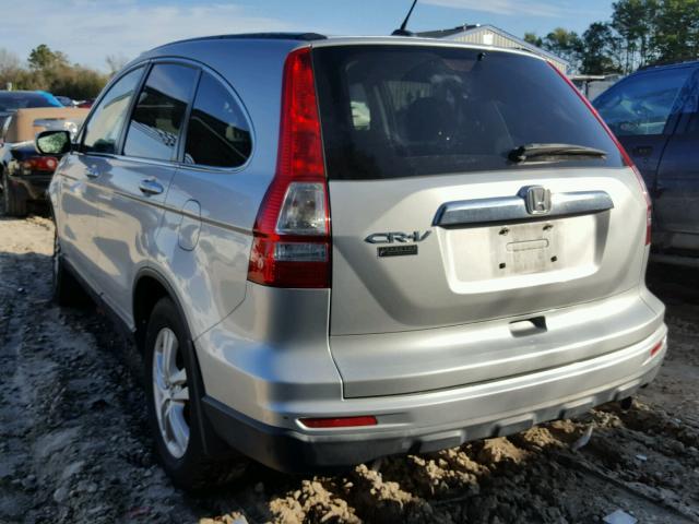 5J6RE3H74BL032313 - 2011 HONDA CR-V EXL SILVER photo 3