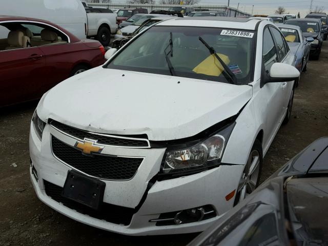 1G1PE5SB0E7166036 - 2014 CHEVROLET CRUZE LT WHITE photo 2