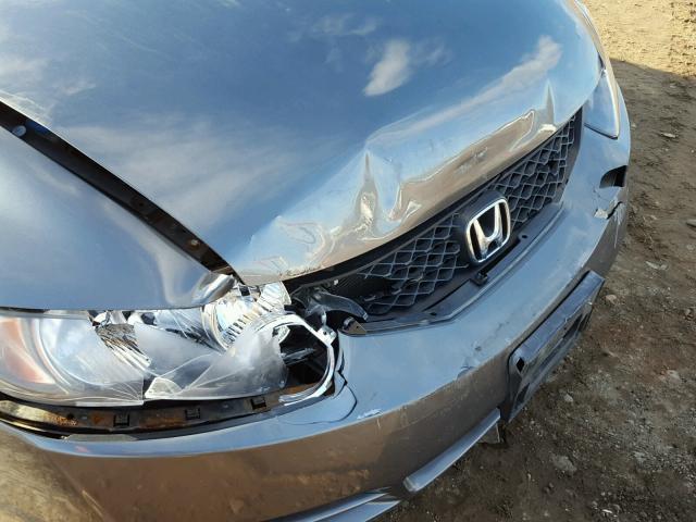 2HGFG12929H503014 - 2009 HONDA CIVIC EXL ნაცრისფერი ფოტო 9