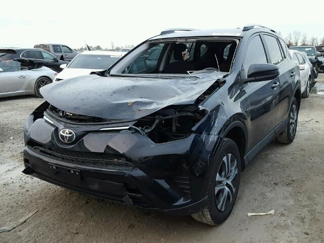 2T3ZFREV8HW387032 - 2017 TOYOTA RAV4 LE BLACK photo 2