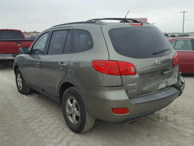 5NMSG13D17H076183 - 2007 HYUNDAI SANTA FE G GREEN photo 3