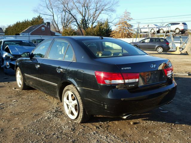 5NPEU46F68H401208 - 2008 HYUNDAI SONATA SE BLACK photo 3