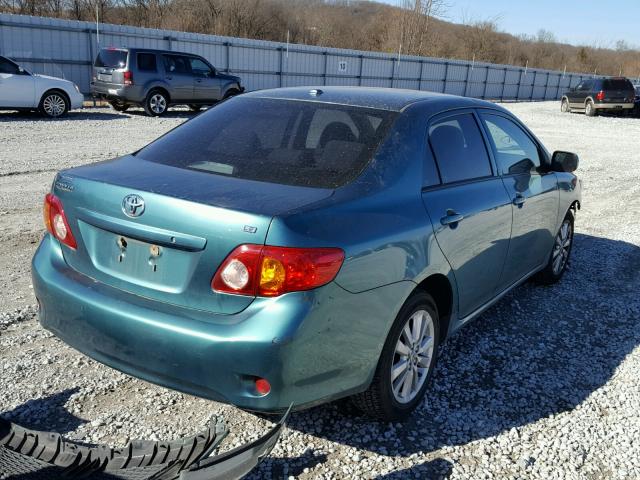 1NXBU4EE0AZ295275 - 2010 TOYOTA COROLLA BA GREEN photo 4